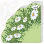 Салфетки Bouquet Art Rondo 12 листов Ромашка 3сл д. 32см