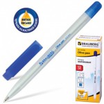 Ручка шарик  BRAUBERG "Olive pen", корпус прозрач,  0,5мм, 141476, синяя